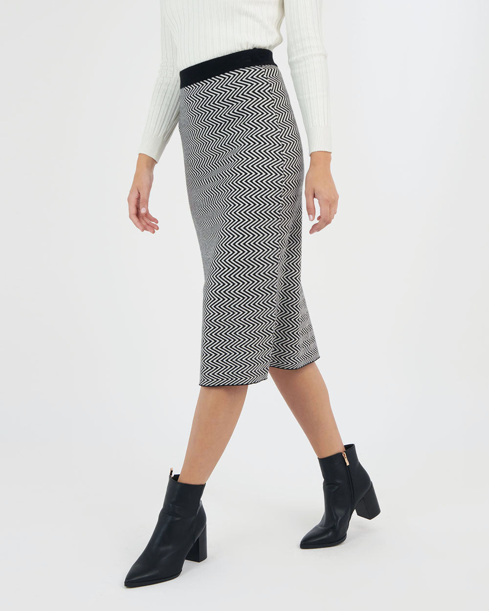 Kina Zig Zag Knit Skirt
