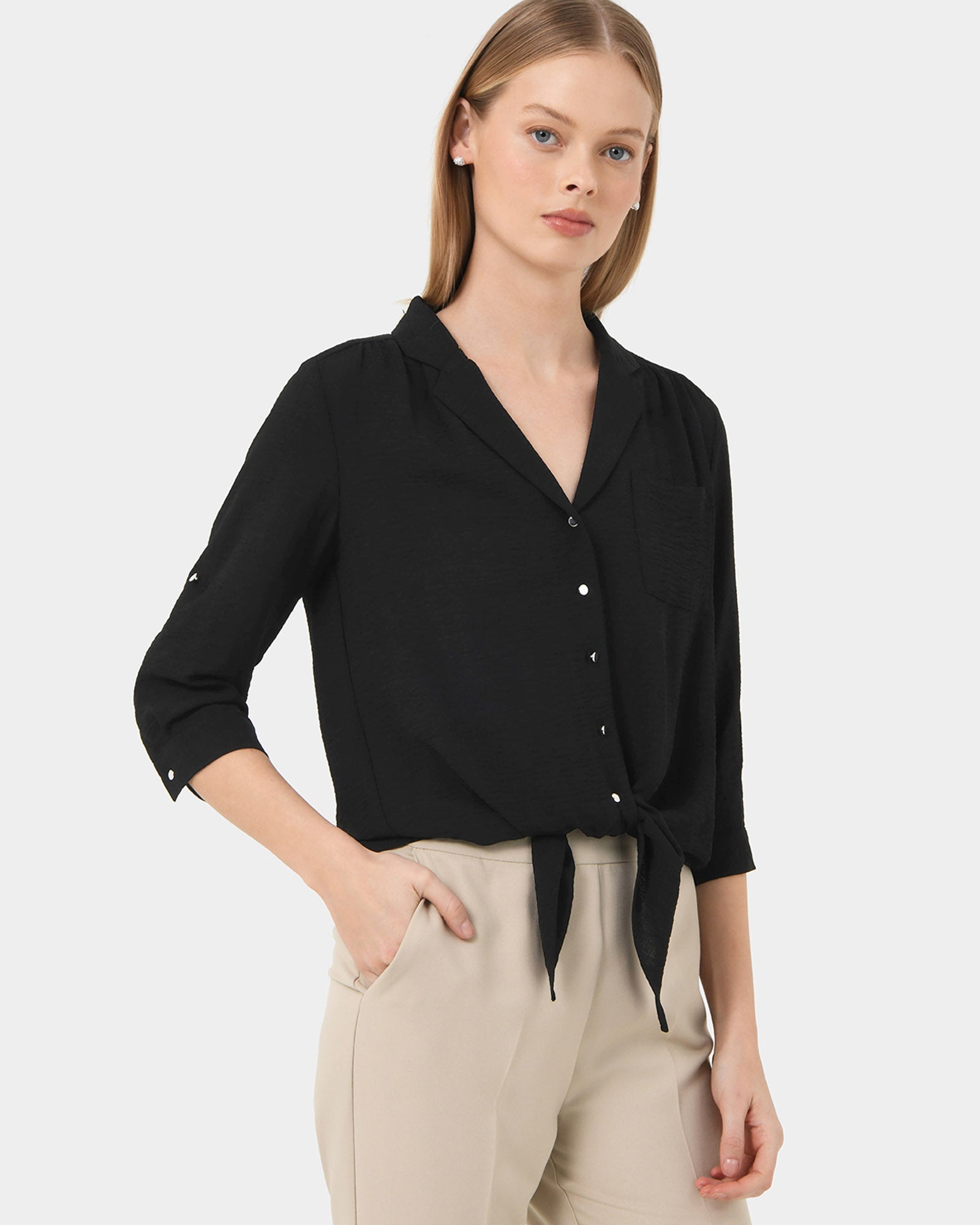 Claire Tie Front Blouse