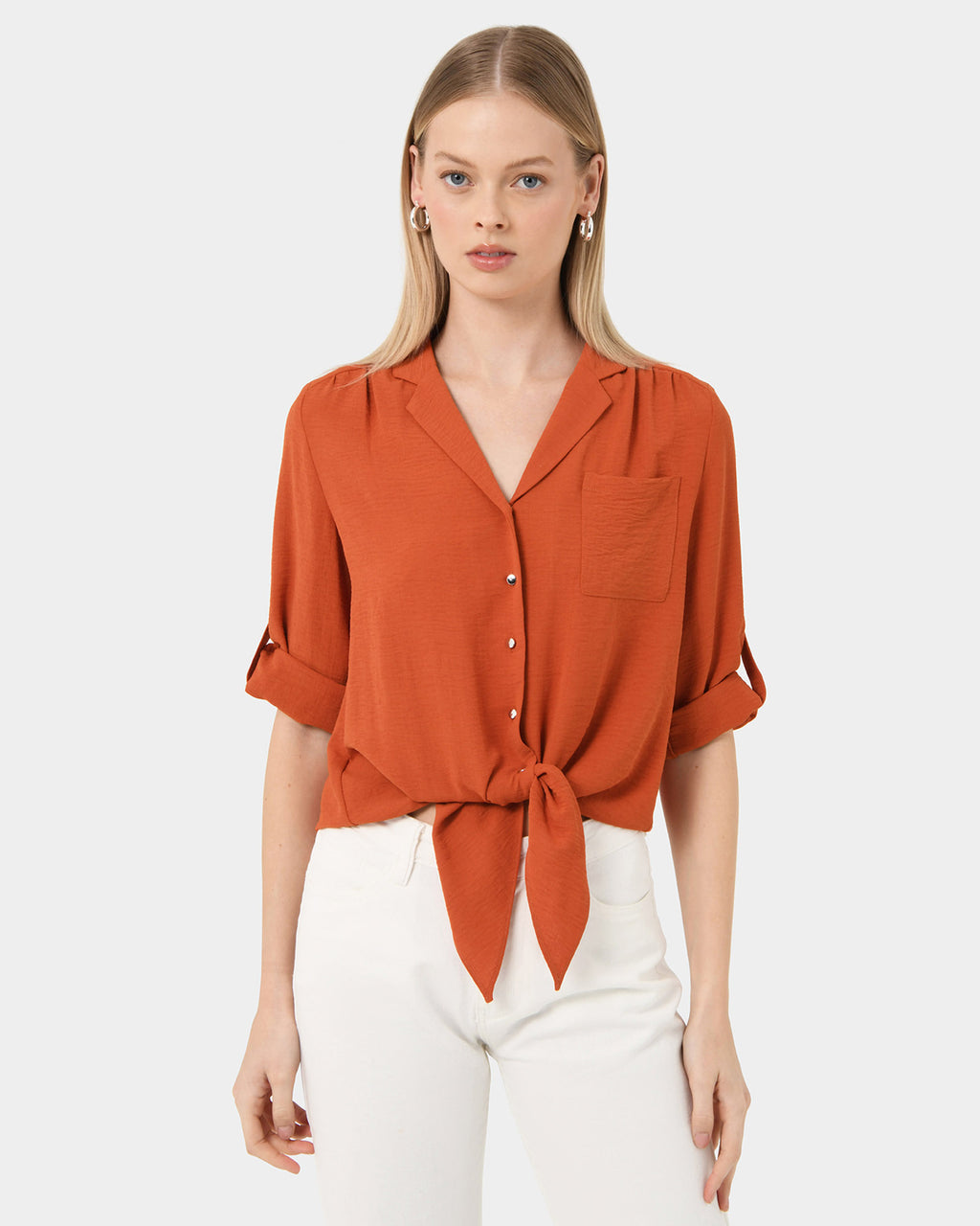 Claire Tie Front Blouse