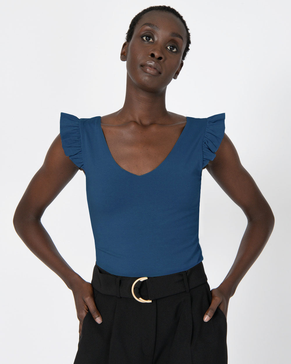 Erin Ruffle Sleeve Tee