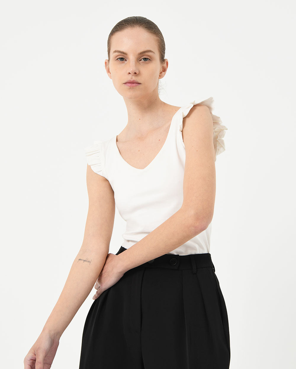 Erin Ruffle Sleeve Tee
