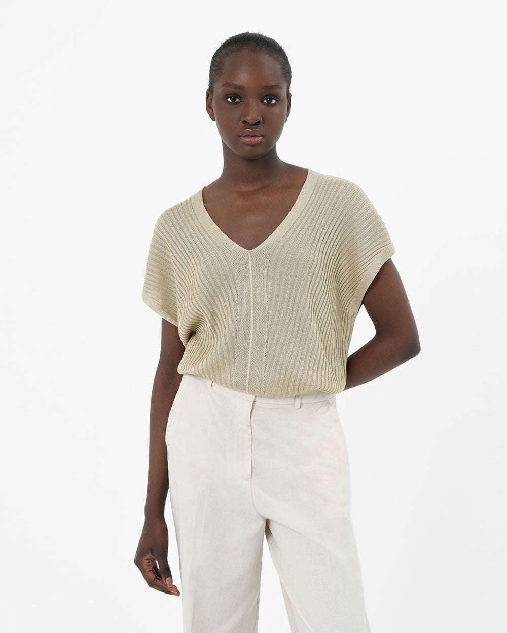 Sloan V-Neck Cape Sweater