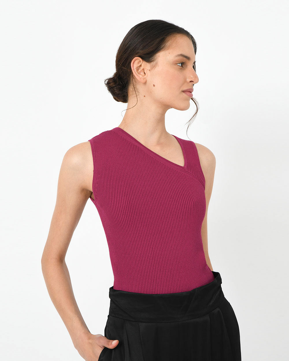 Tiana Asymmetric Knit Top