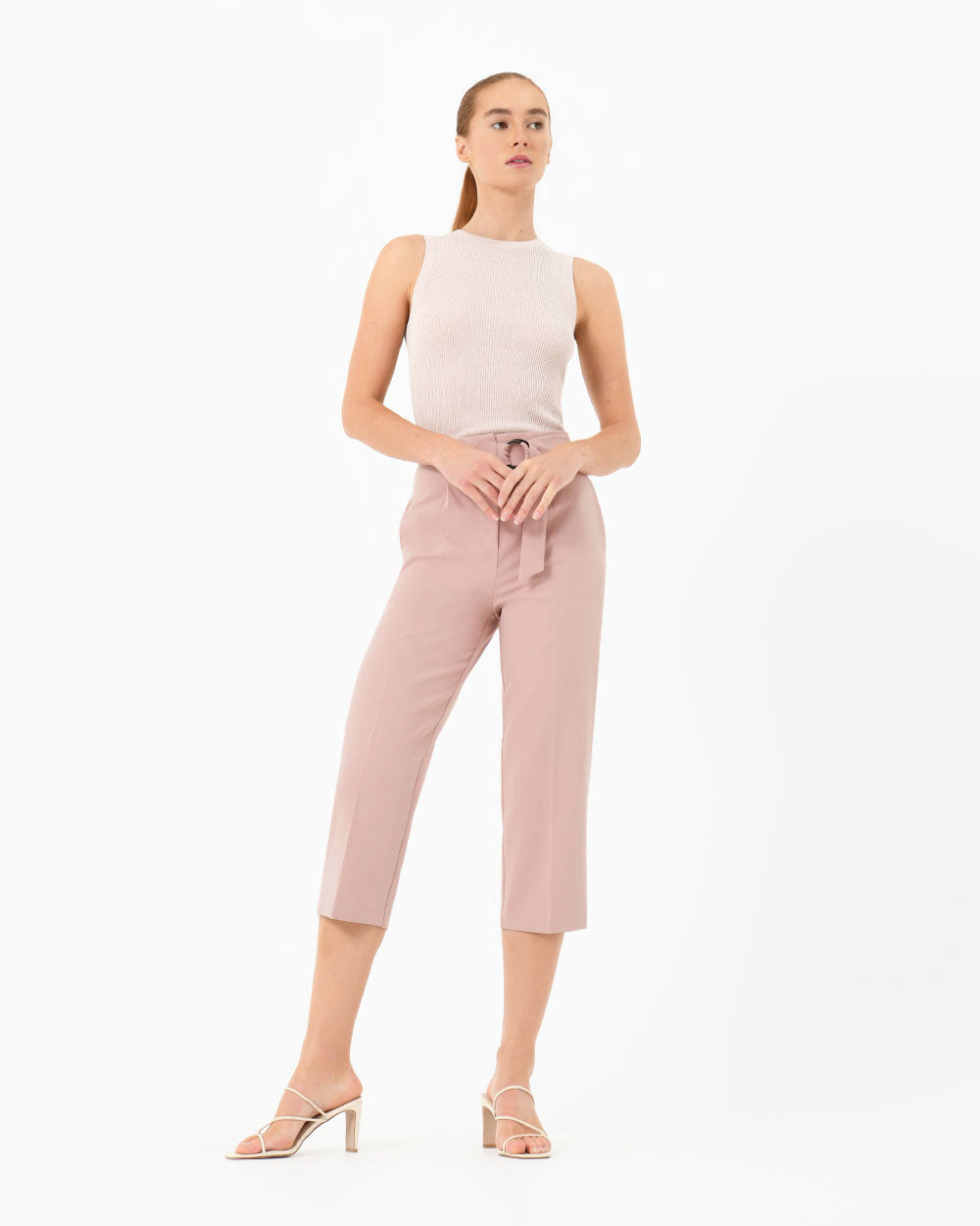 Rory High-Waisted Belted Pants