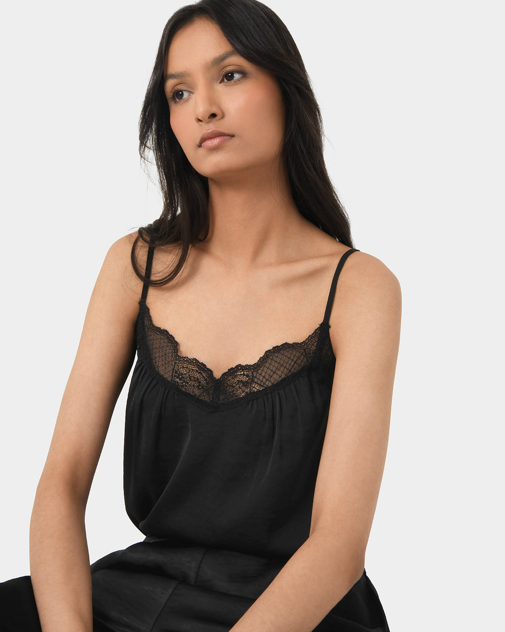 Aleksia Lace Trim Cami Top