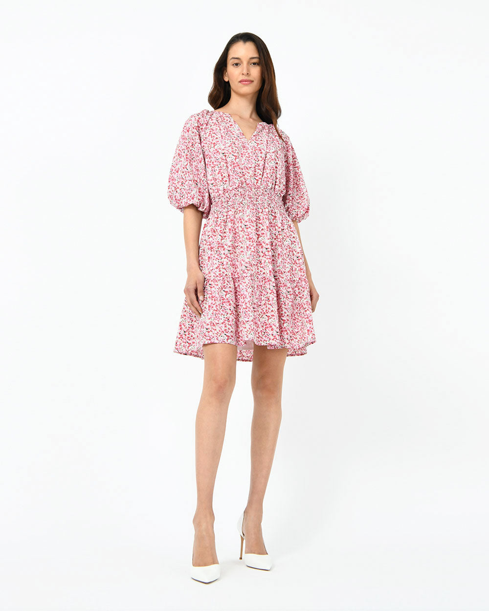 Marilena Shirred Waist Dress
