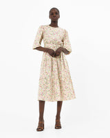 Doha Floral Print Cotton Dress