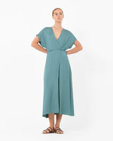 Adelyne Long Cupro Wrap Dress