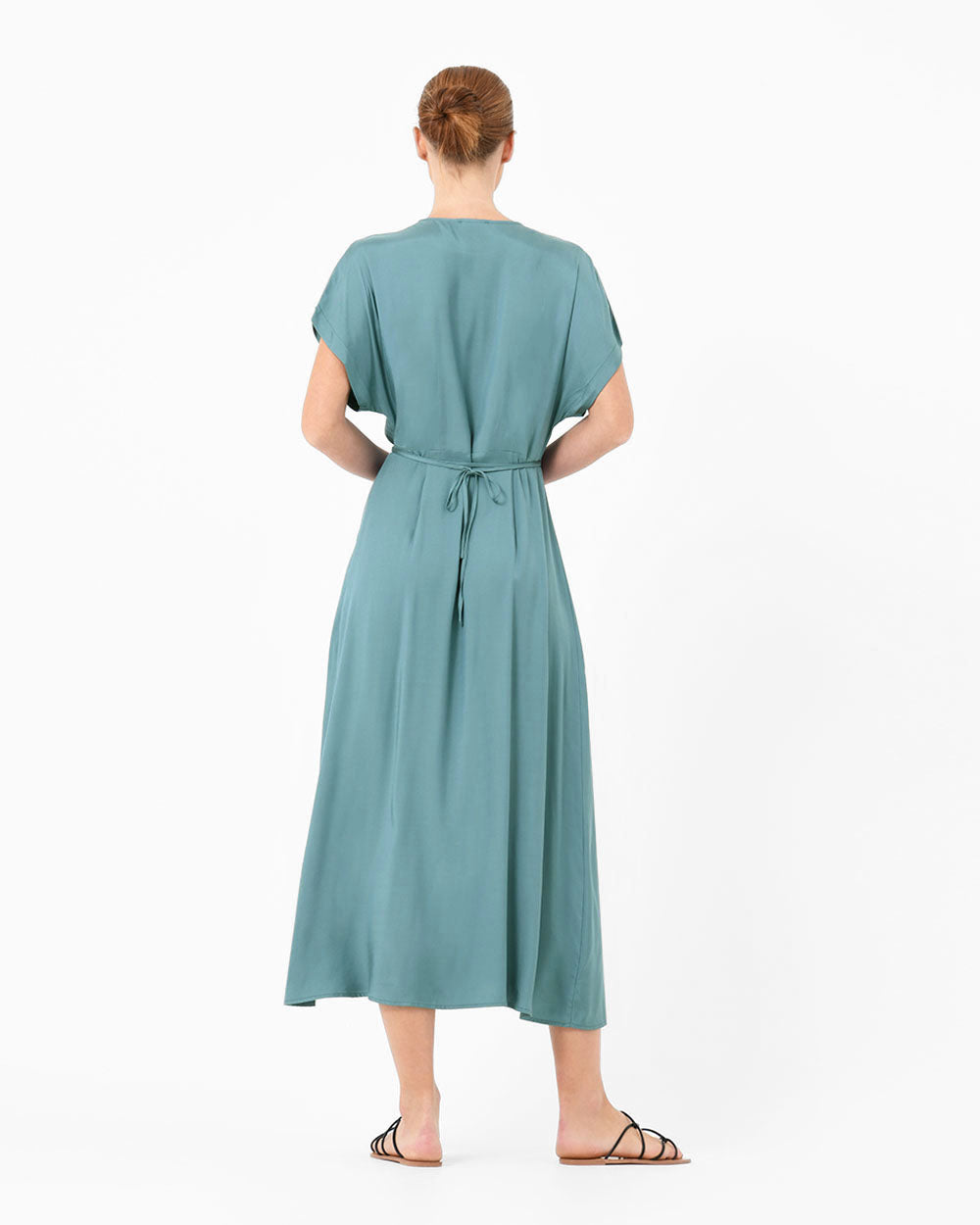 Adelyne Long Cupro Wrap Dress