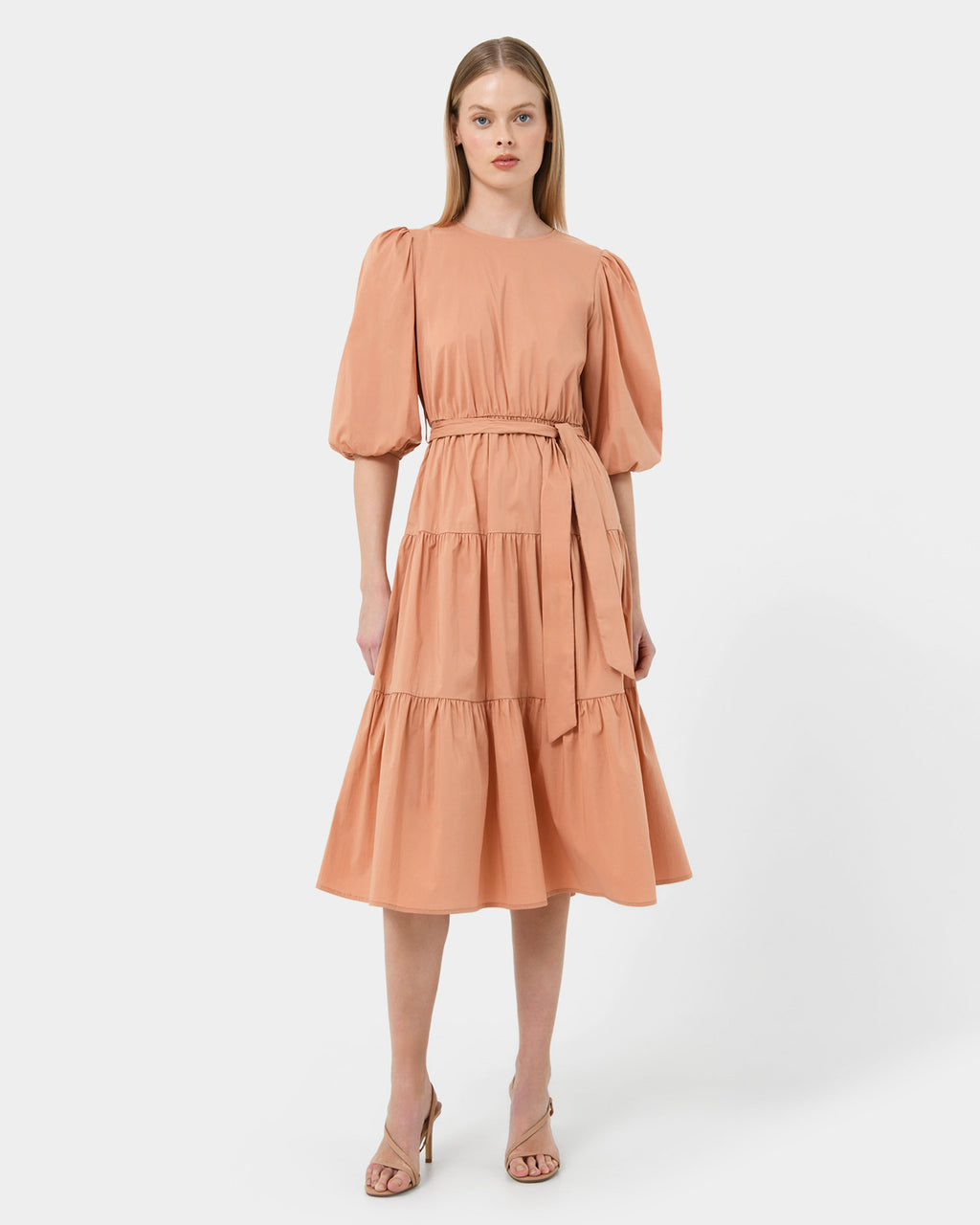 Ayah Poplin Puff Sleeve Dress