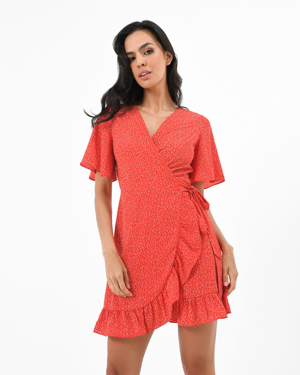 Kew Red Printed Dress