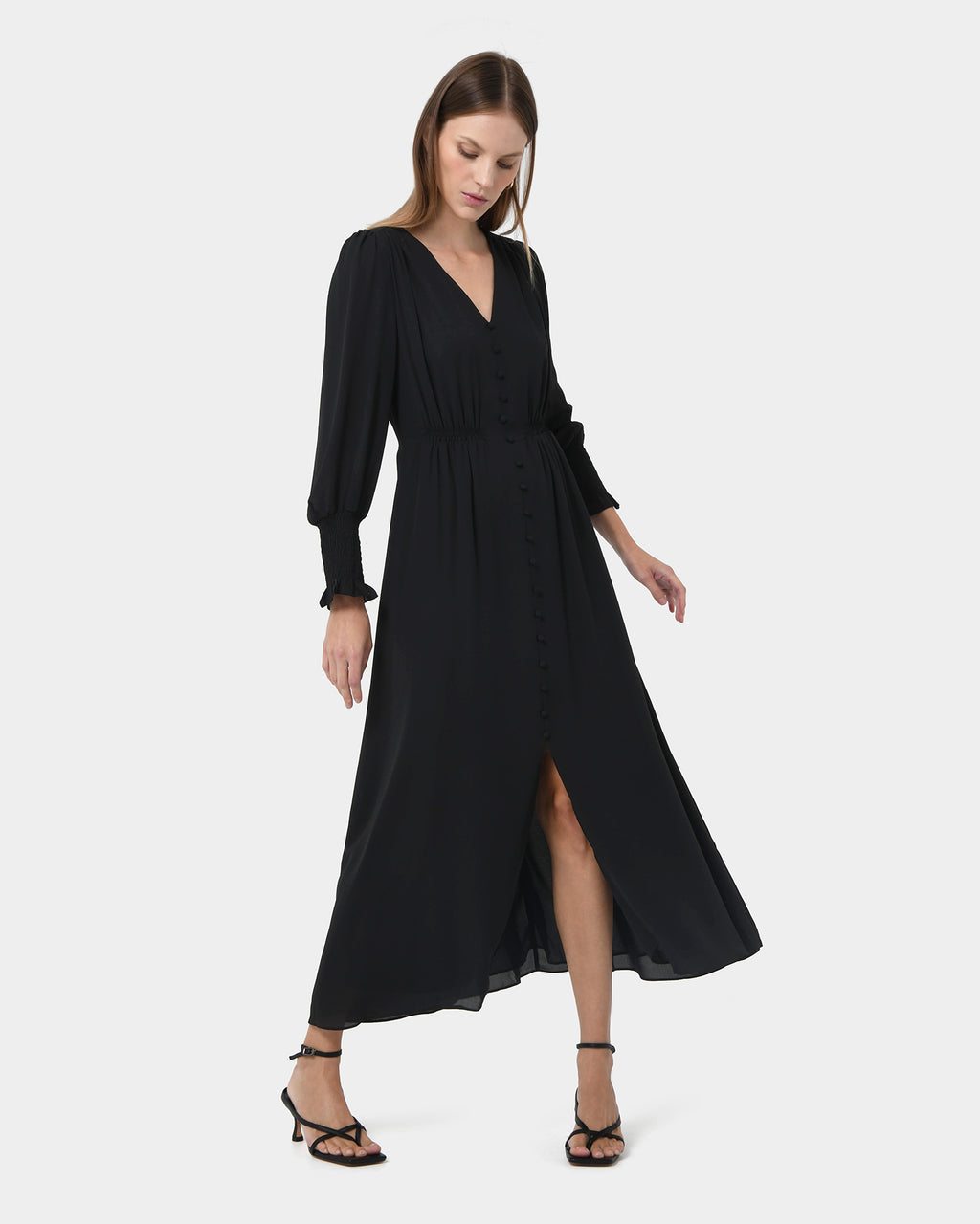 Korra Long Sleeve Button Dress