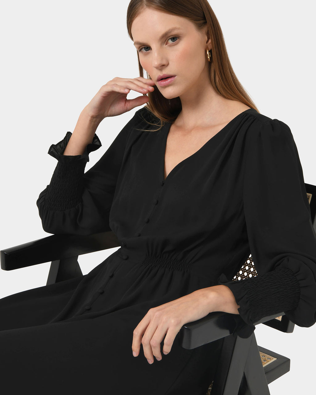 Korra Long Sleeve Button Dress