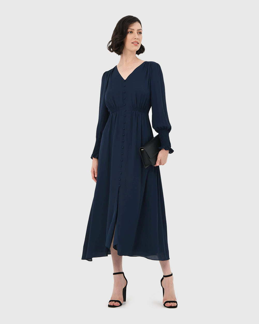 Korra Long Sleeve Button Dress