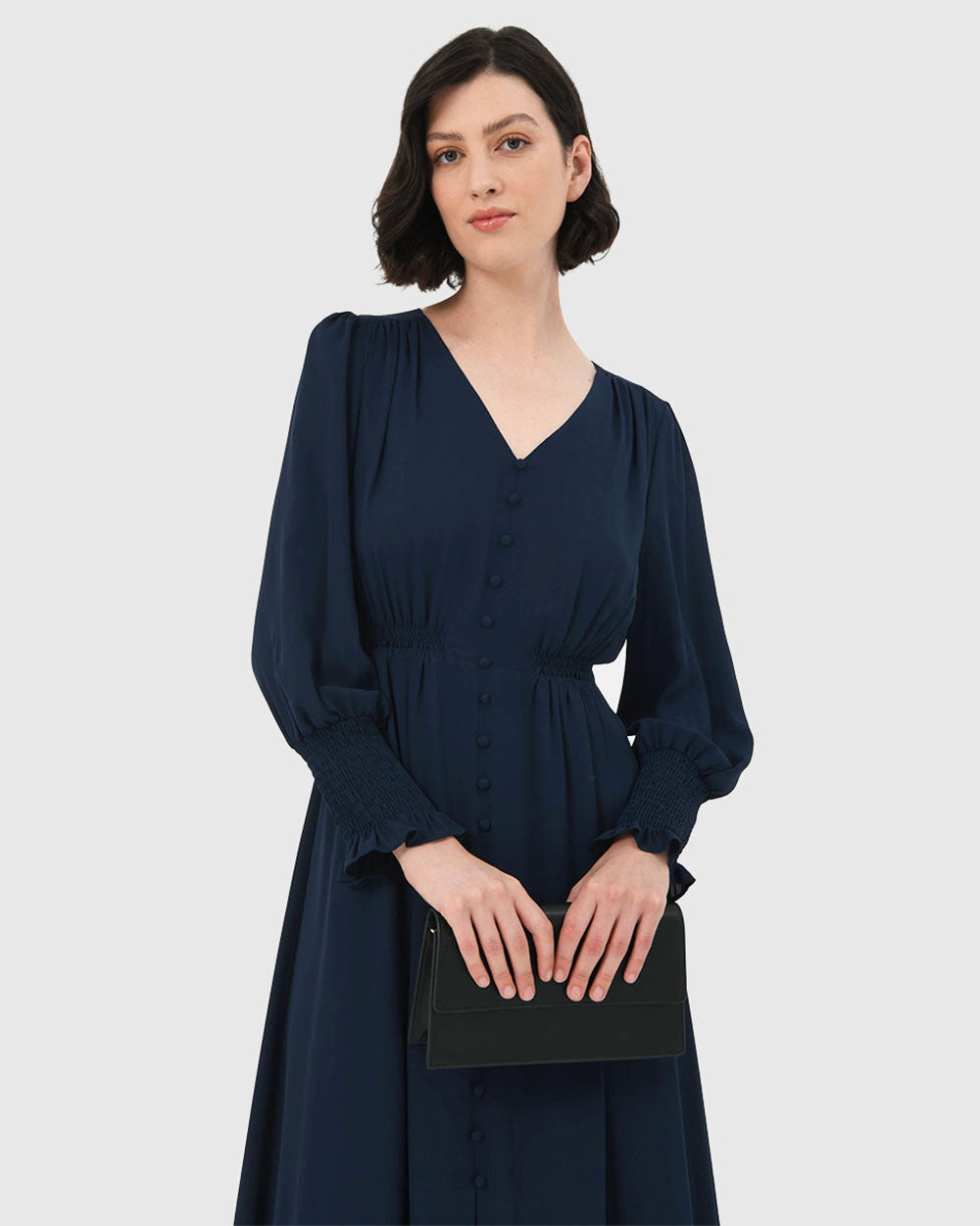 Korra Long Sleeve Button Dress