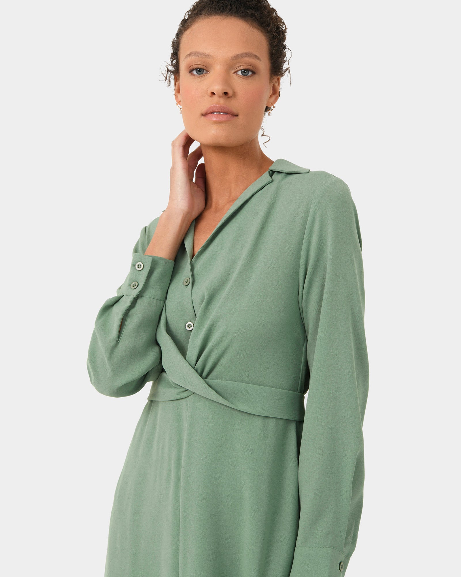 Elaine Twisted Tie Front Dress