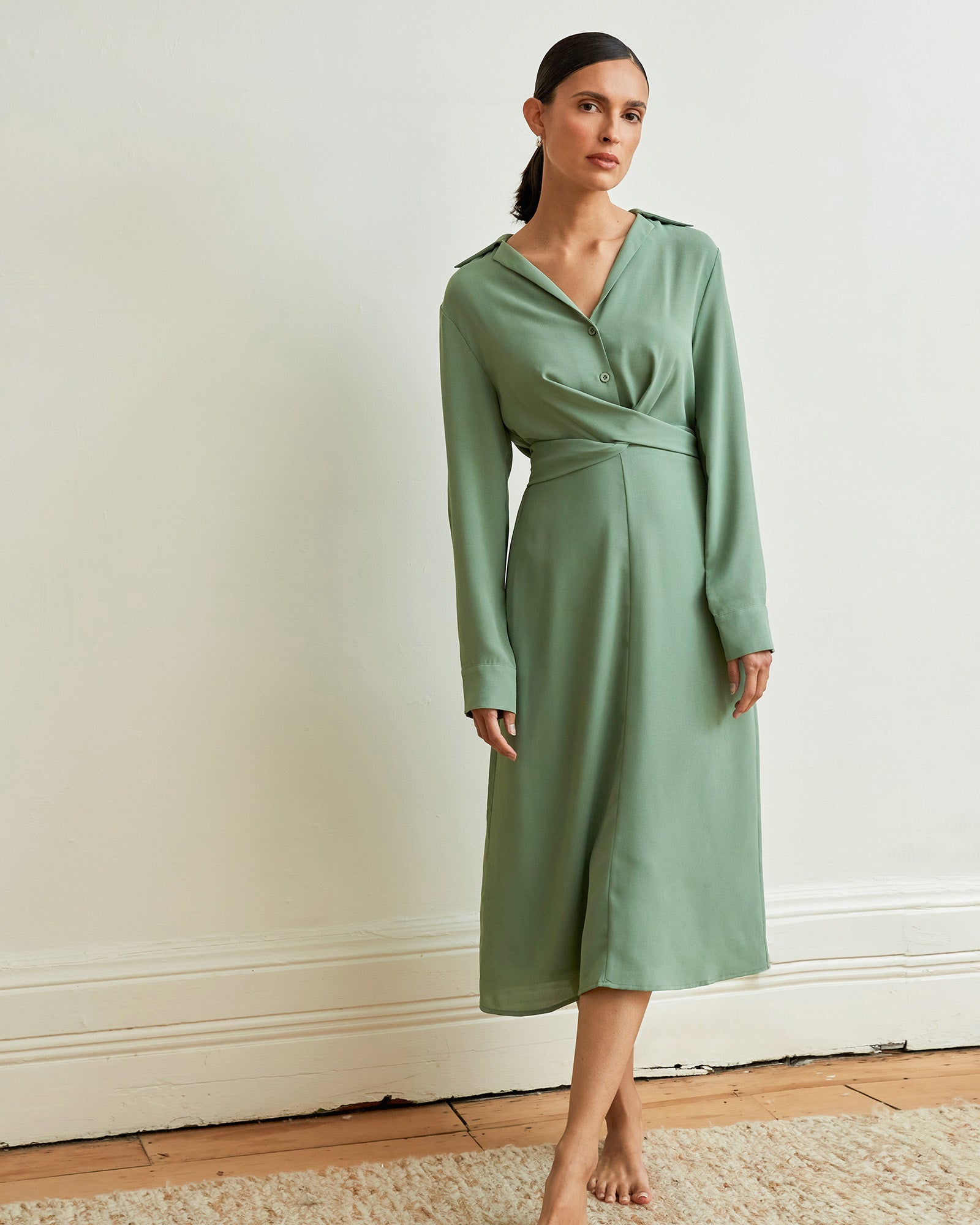 Elaine Twisted Tie Front Dress