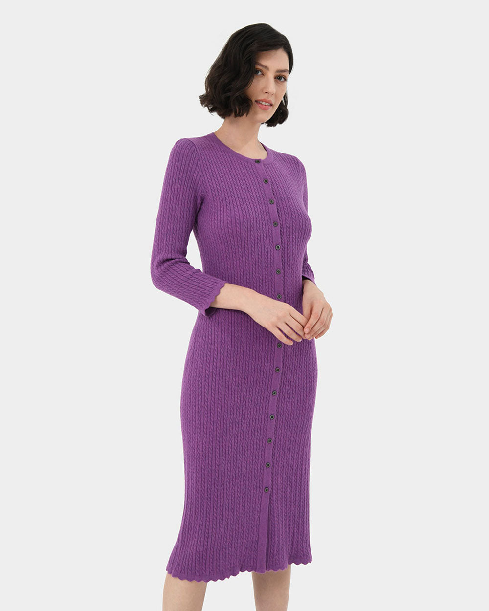 Paislee Cable Buttons Dress