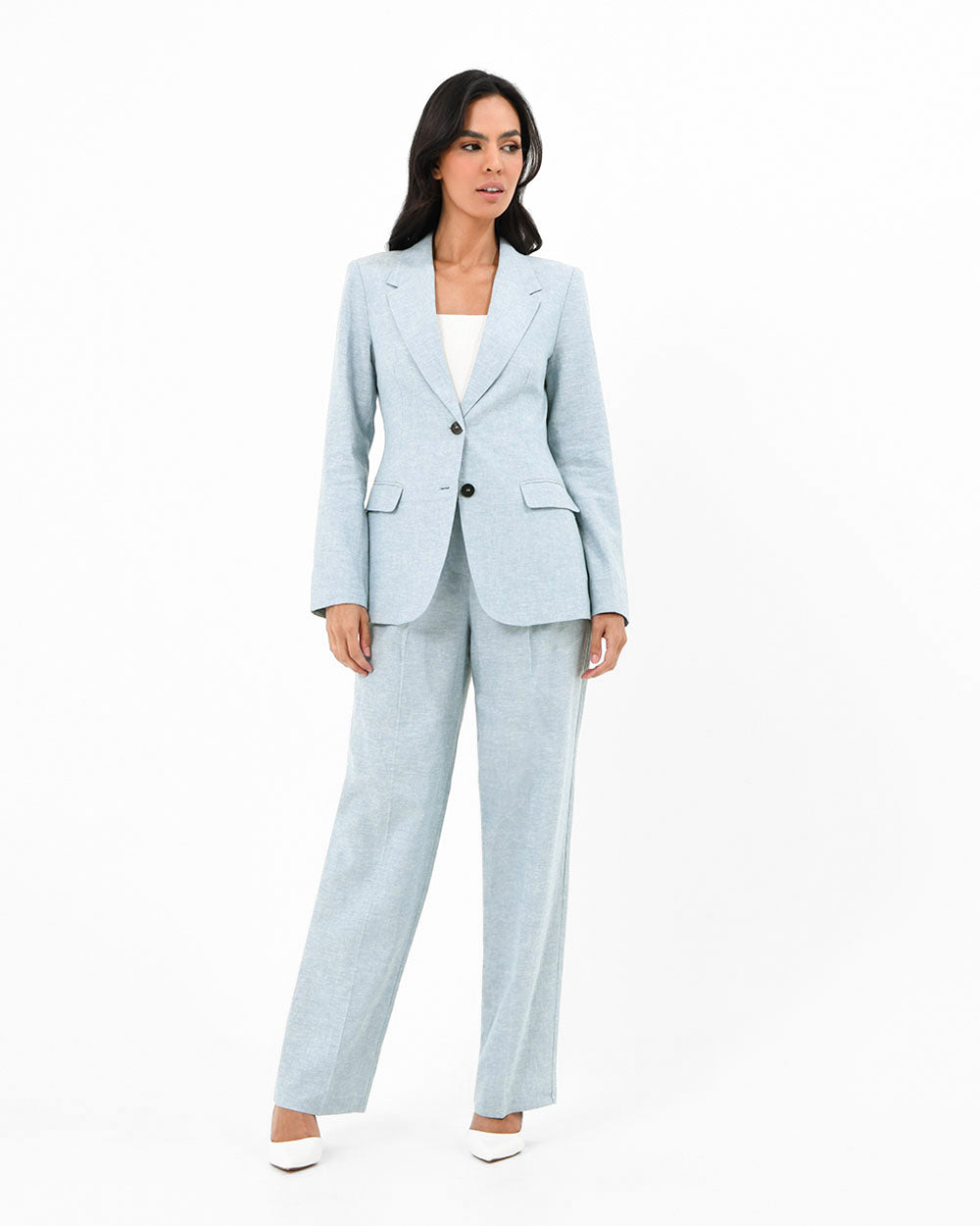 Lilit Linen Chambray Blazer