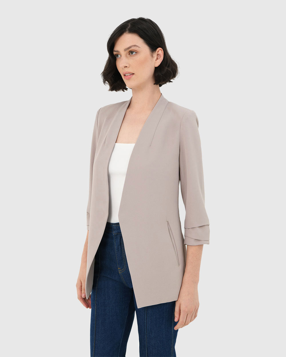 Carter 3 Collarless Blazer