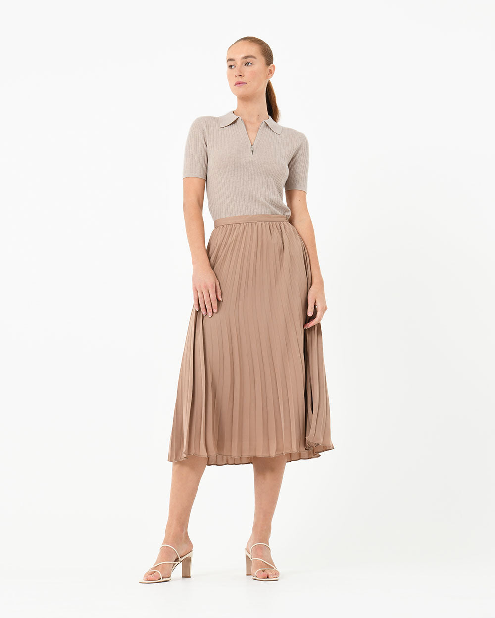 Brissa Zip Collared Knit
