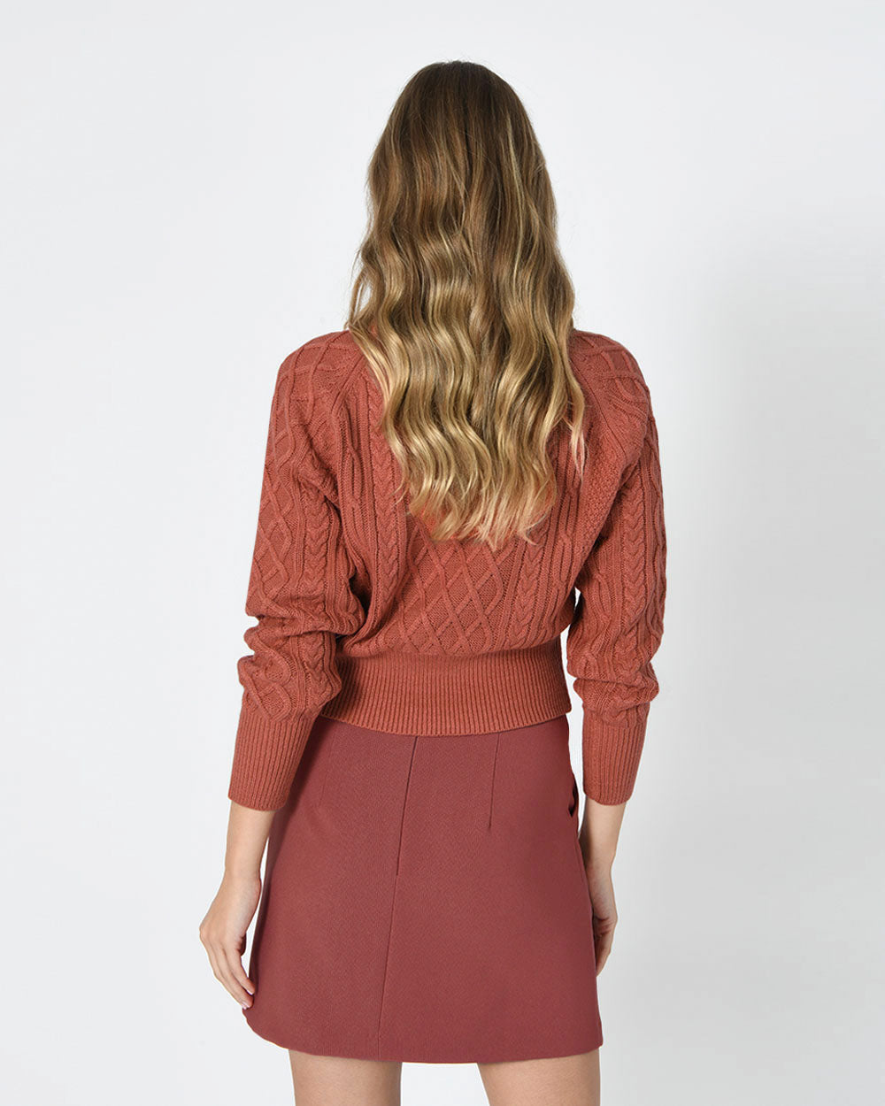 Carolyn Cropped Cable Knit