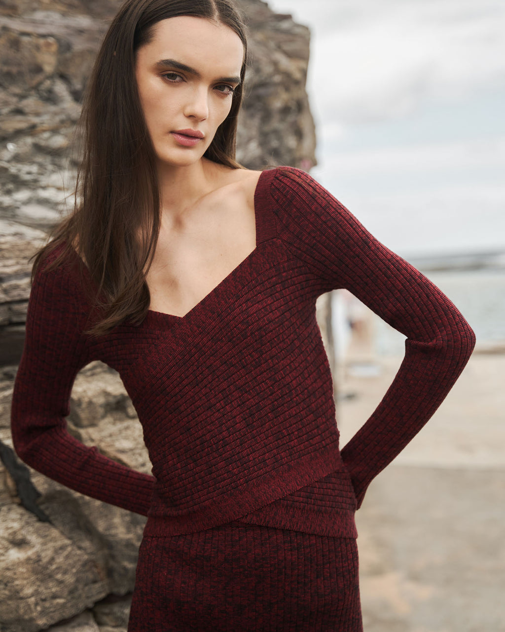 Cienna Cross Over Knit Top
