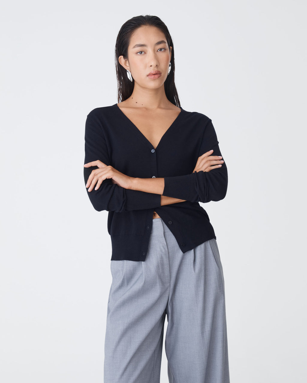 Nicolette V-Neck Knit Cardigan