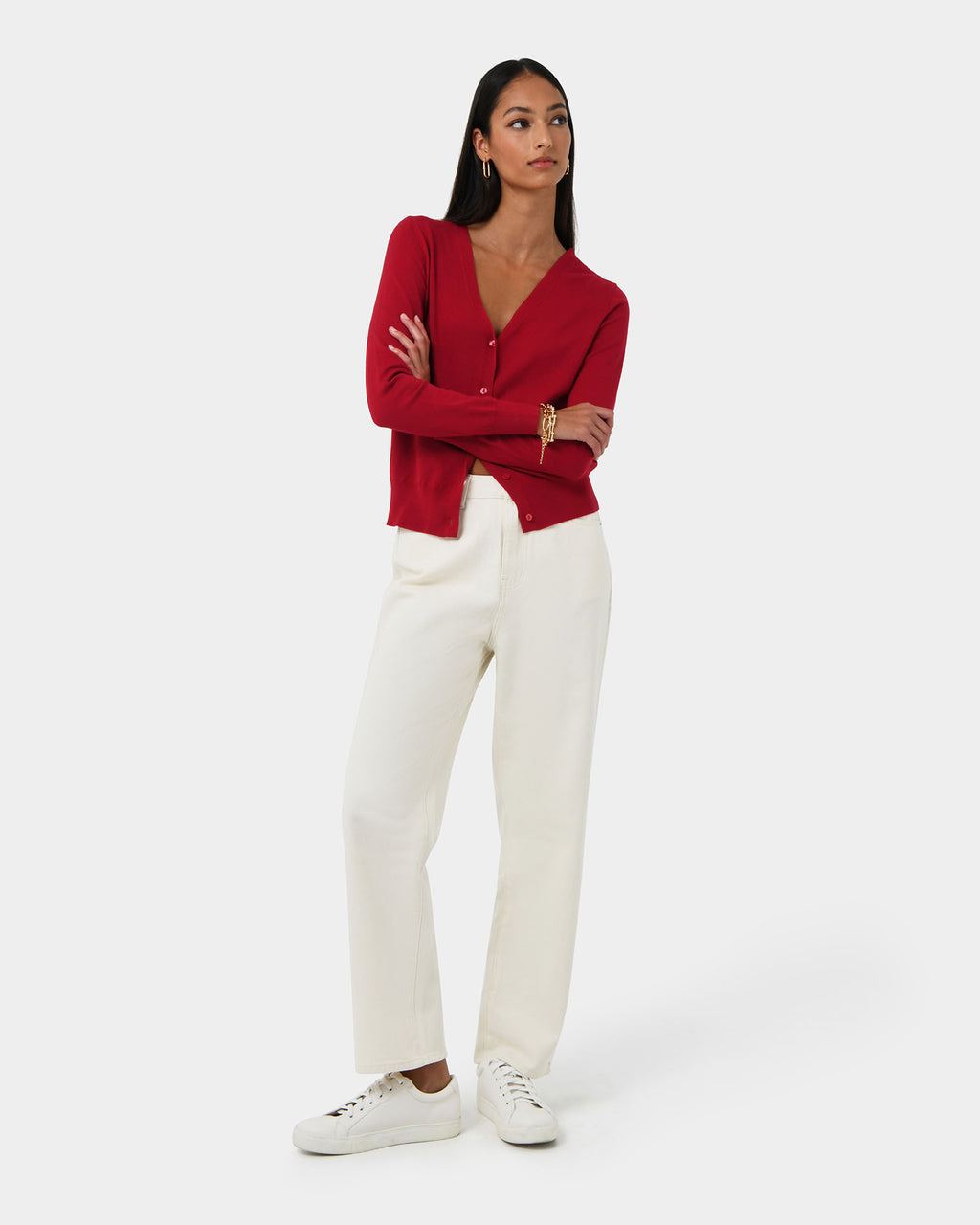 Nicolette V-Neck Knit Cardigan