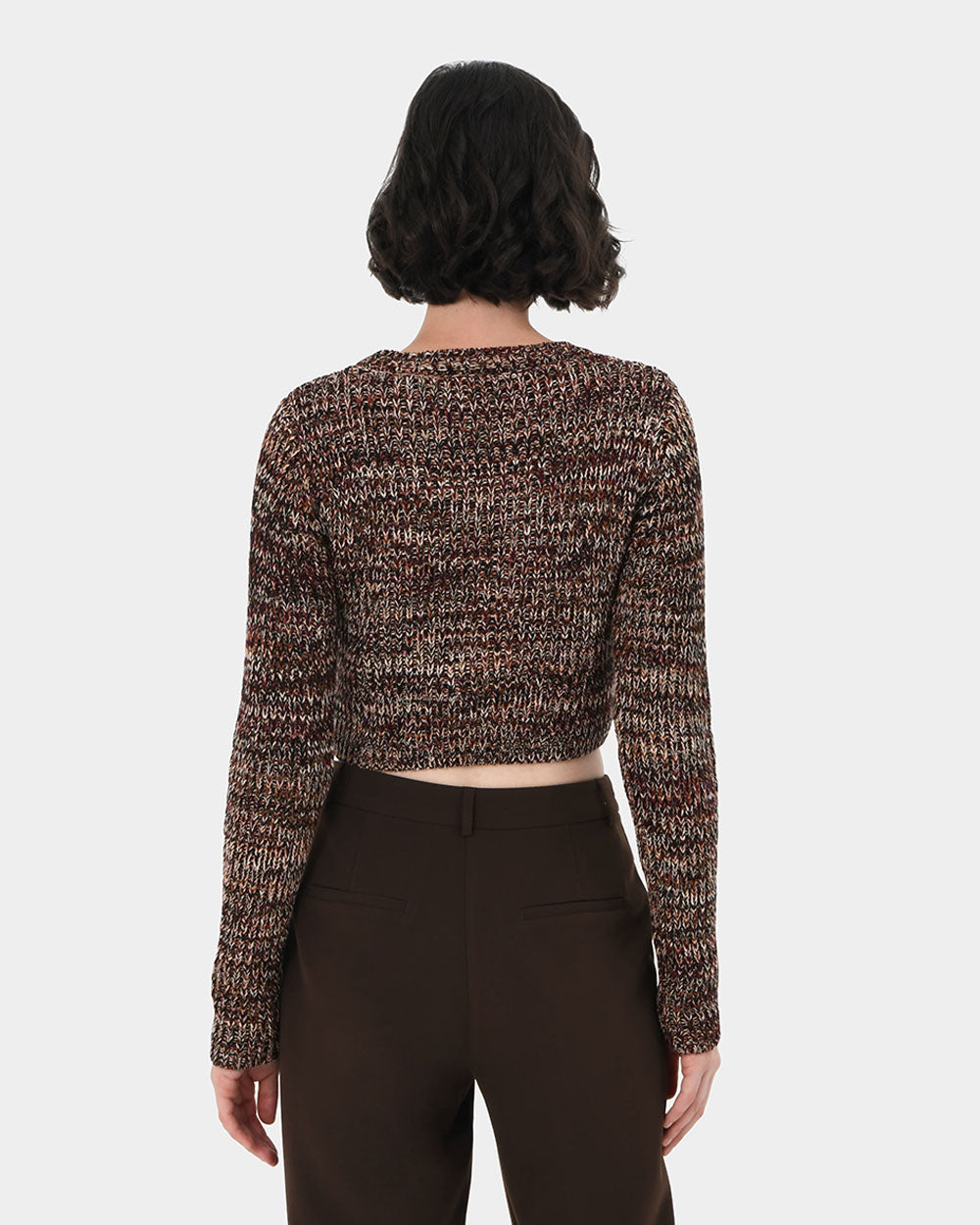 Austin Mixed Yarn Crop Knit