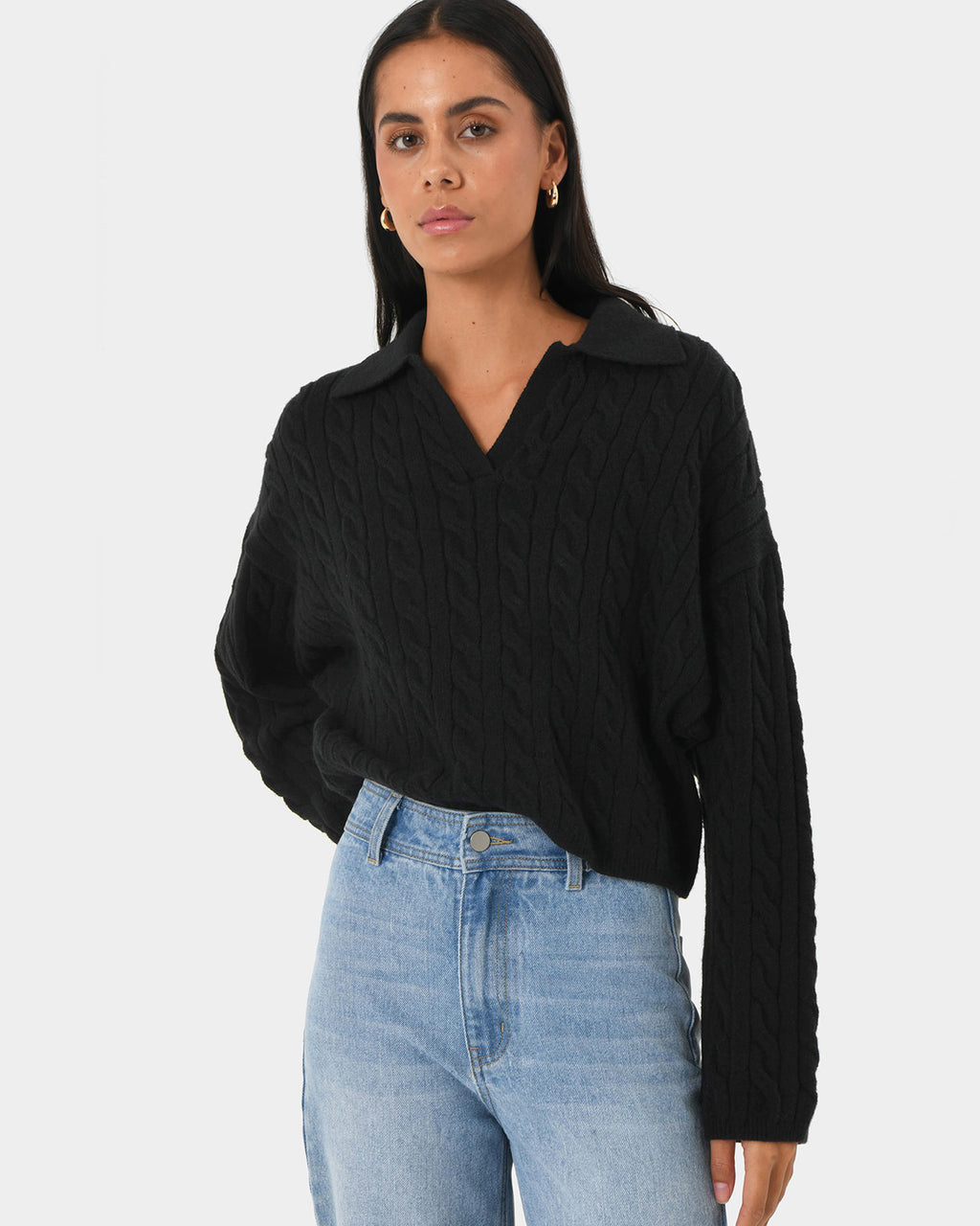 Honesty Cable Crop Jumper