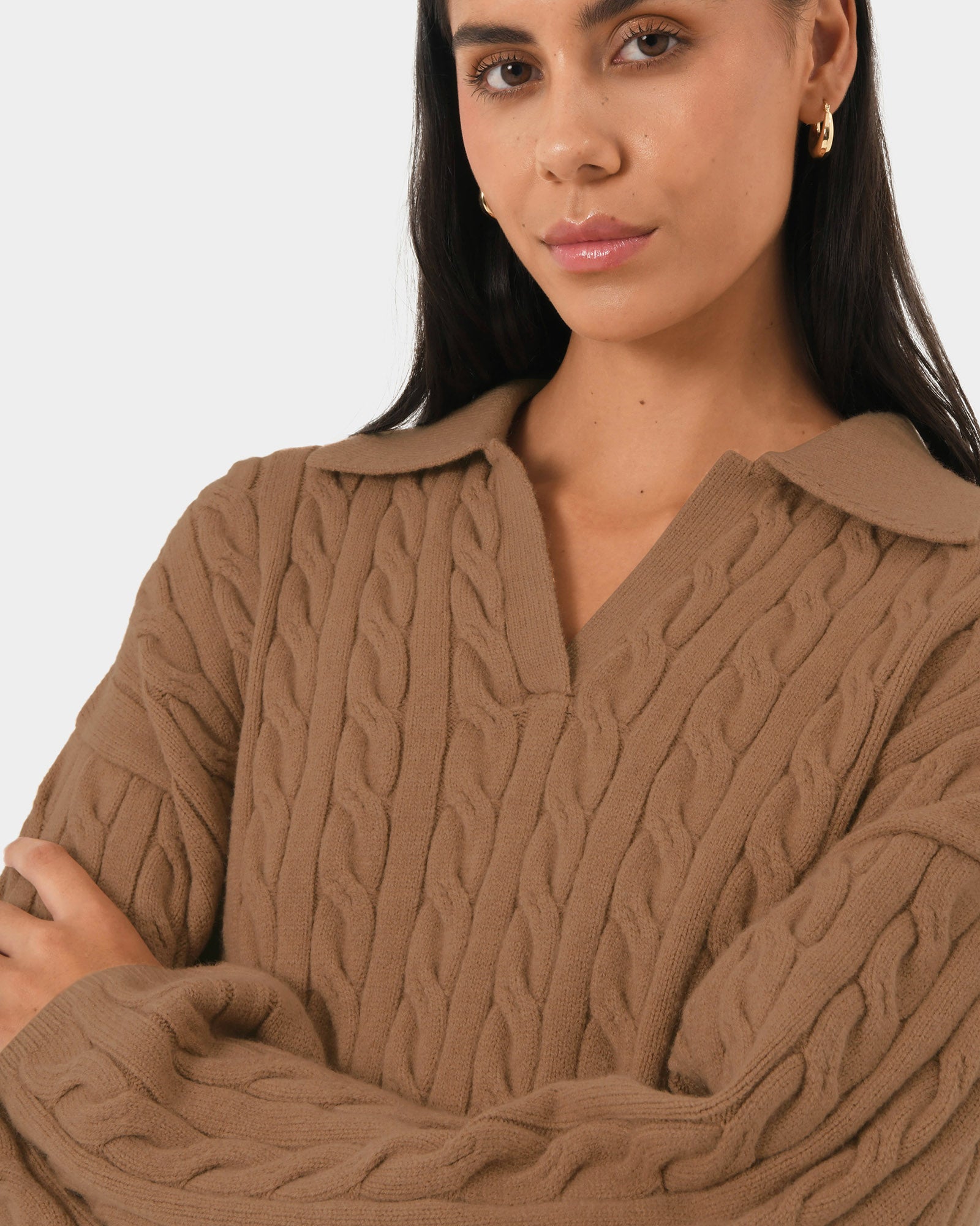 Honesty Cable Crop Jumper