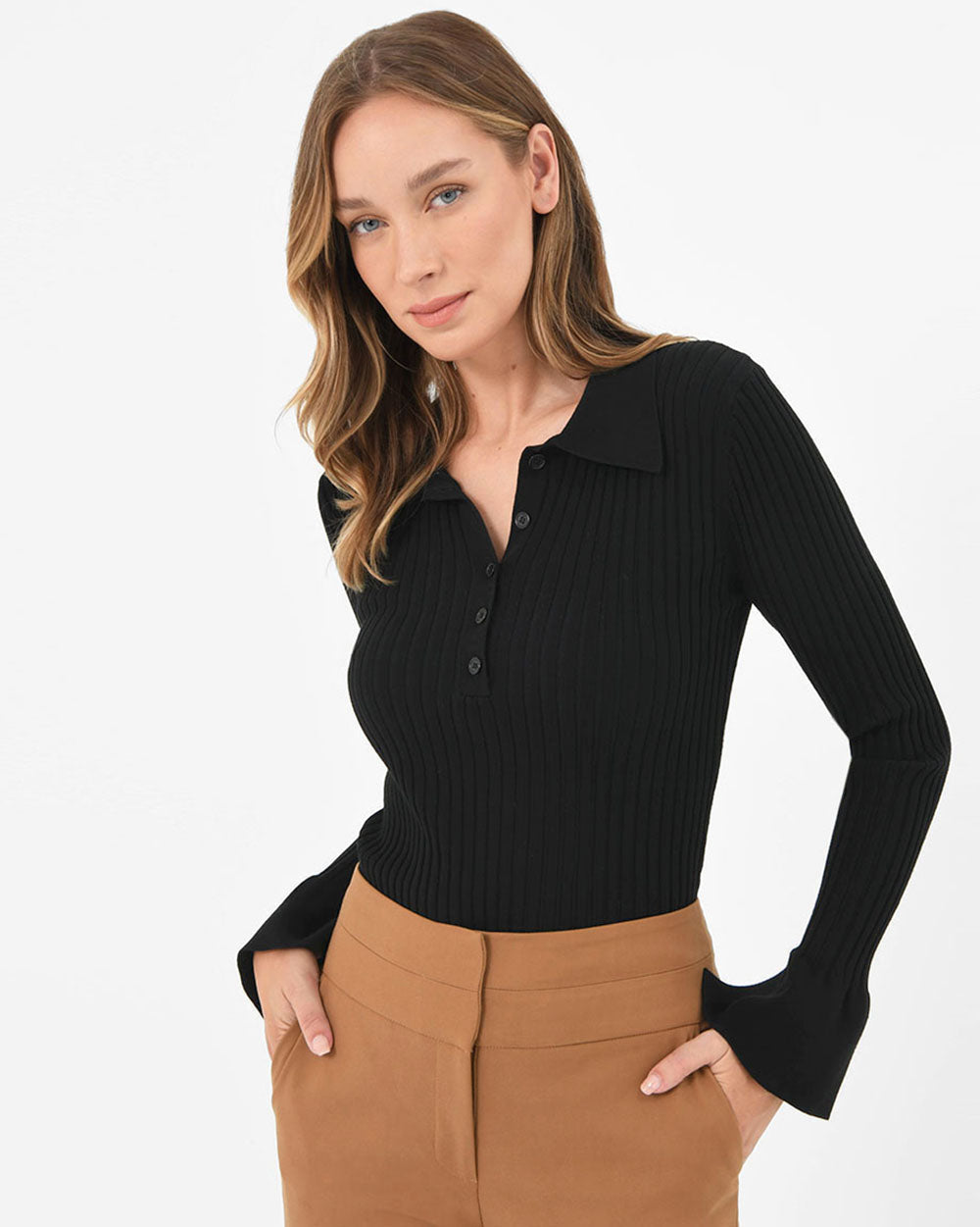 Anika Polo Knit Top