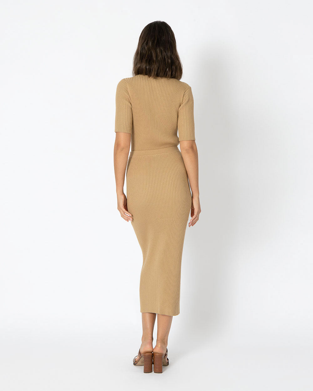 Alessia Rib-Knit Midi Skirt