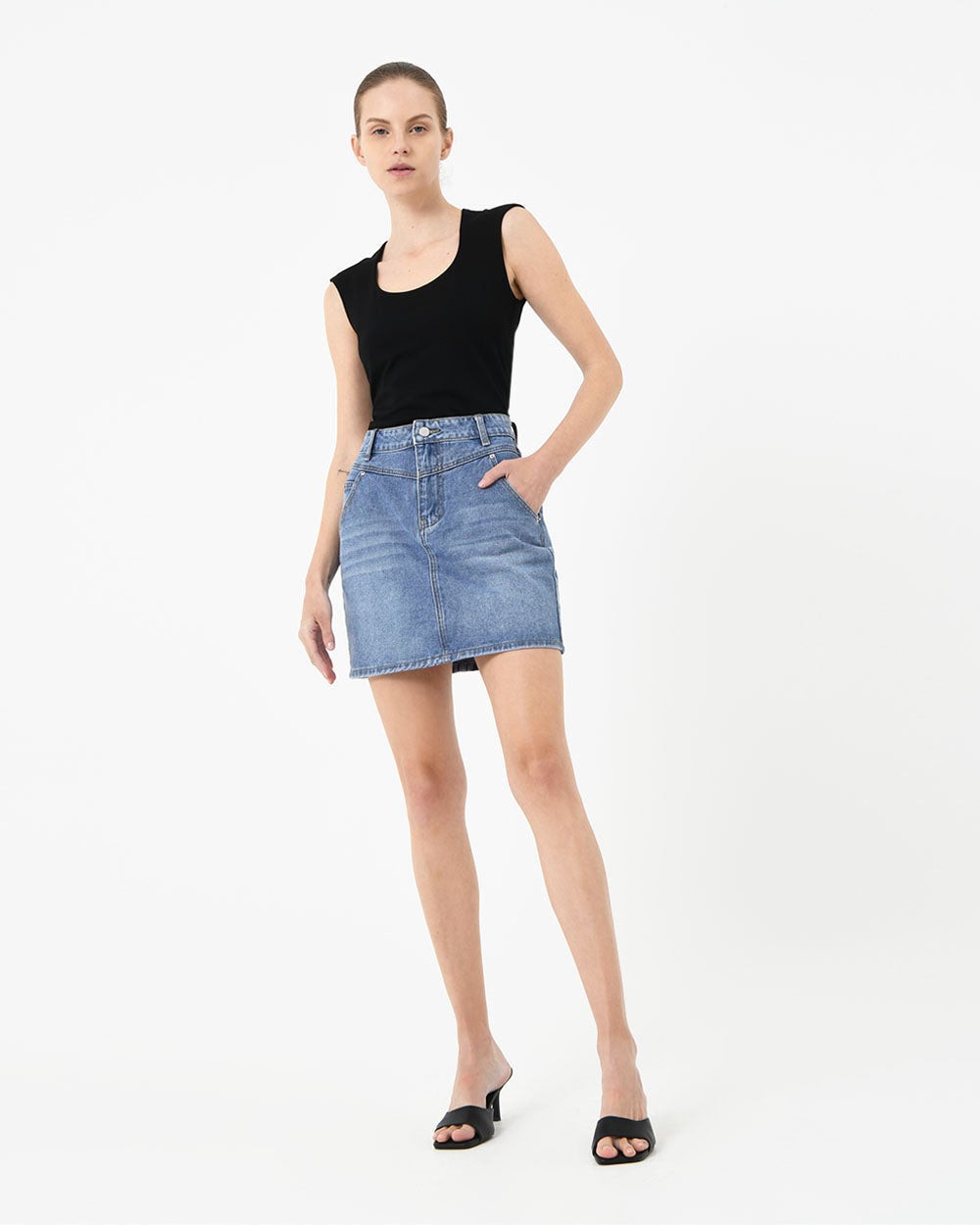 Thessy Denim Mini Skirt