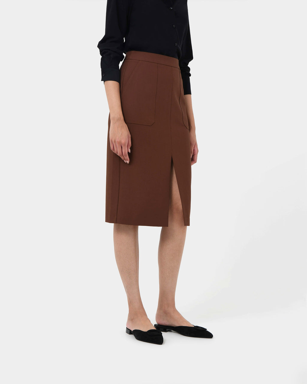 Orlanda Front Slit Skirt