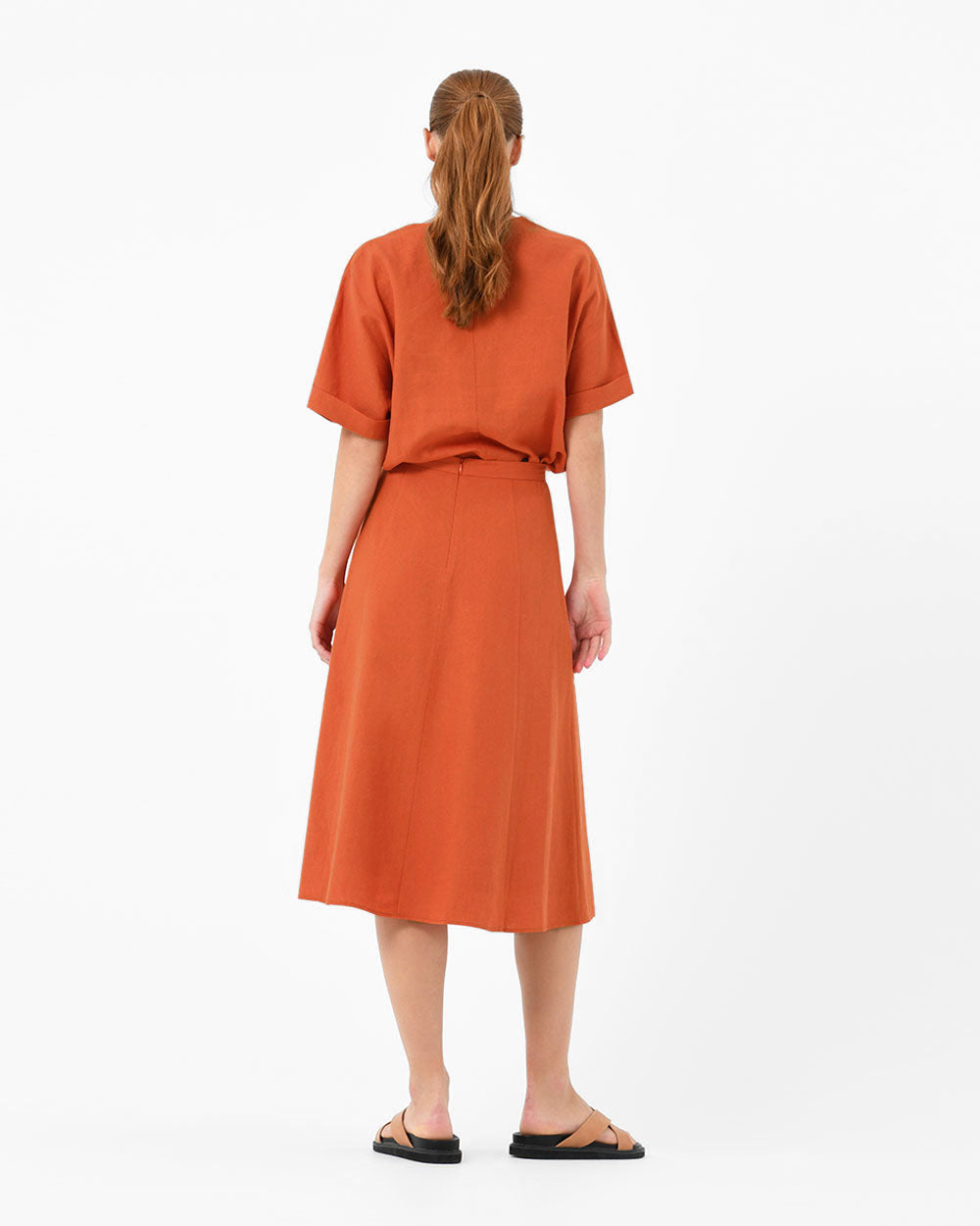 Claudia Linen A-Line Skirt
