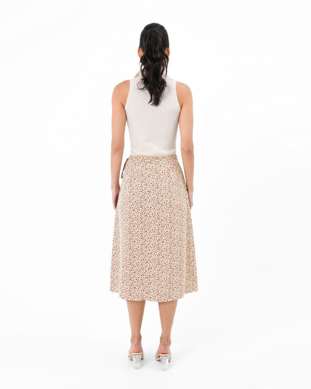 Marigold Buttoned Midi Skirt