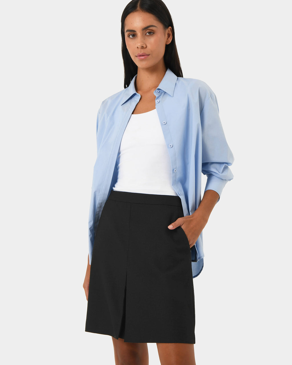 Venti Front Slit Skirt