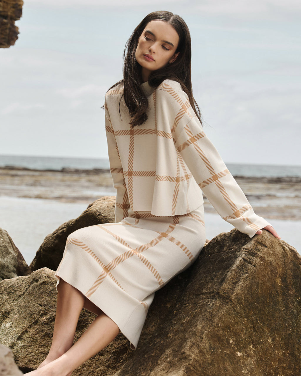 Evia Midi Knit Skirt