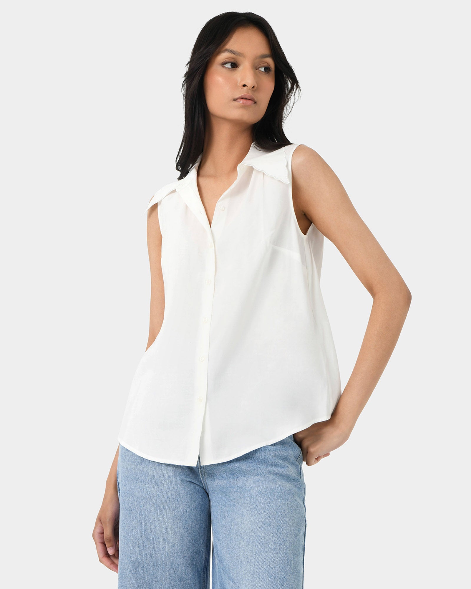 Dolores Collared Top