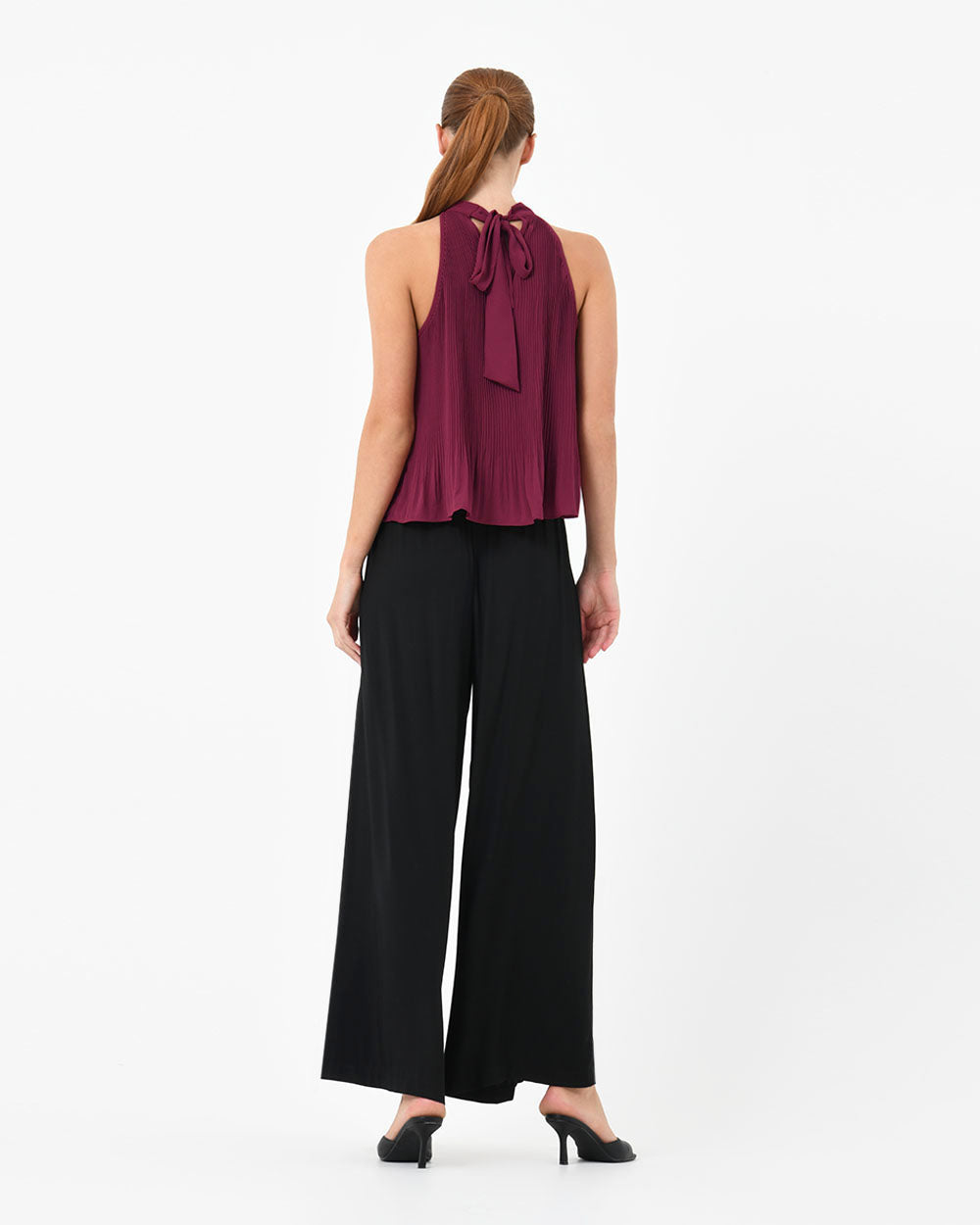 Cannes Pleated Halter Top