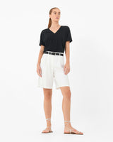 Brussels Linen V-Neck Tee