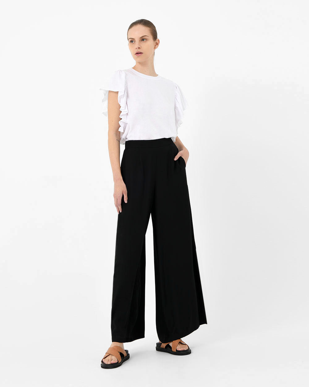 Akane Ruffled Jersey Top