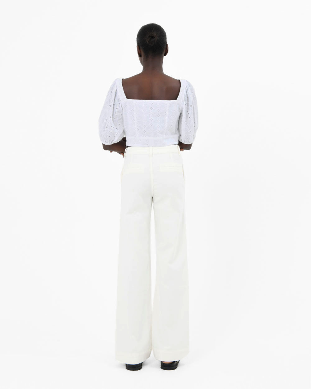 Abella Broderie Crop Top