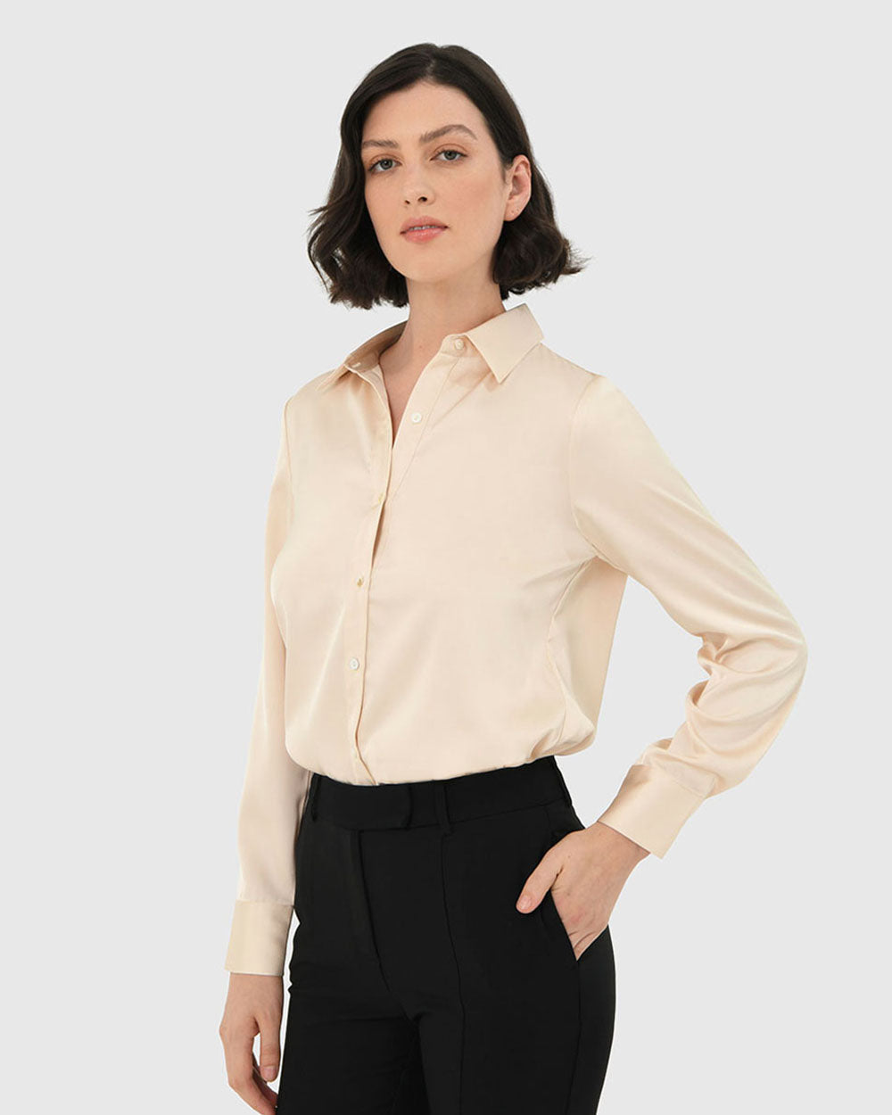 Leon Loose Fit Satin Blouse