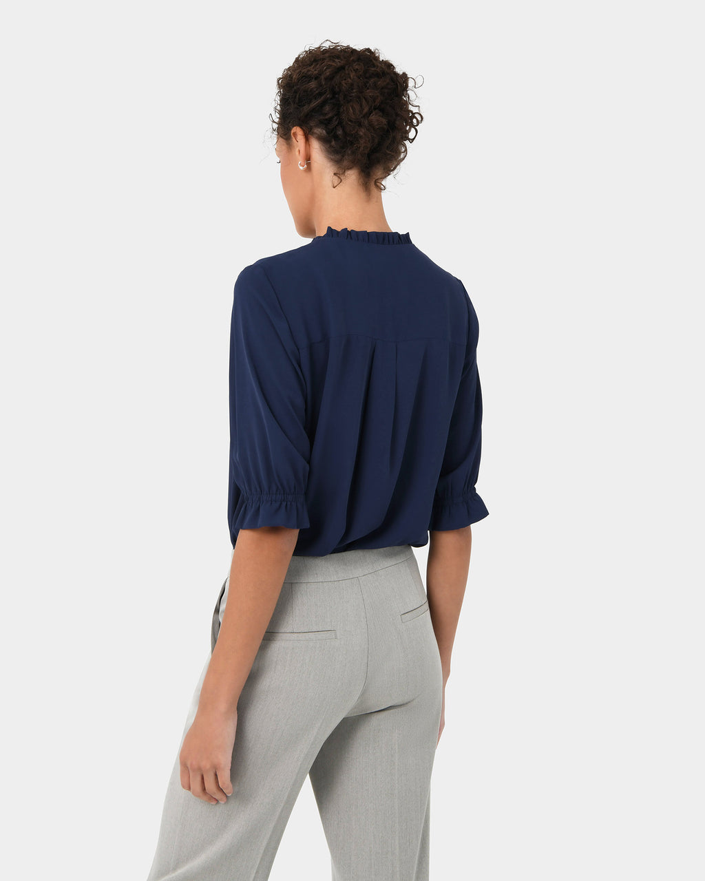 Amalfi Ruffle Collar Blouse