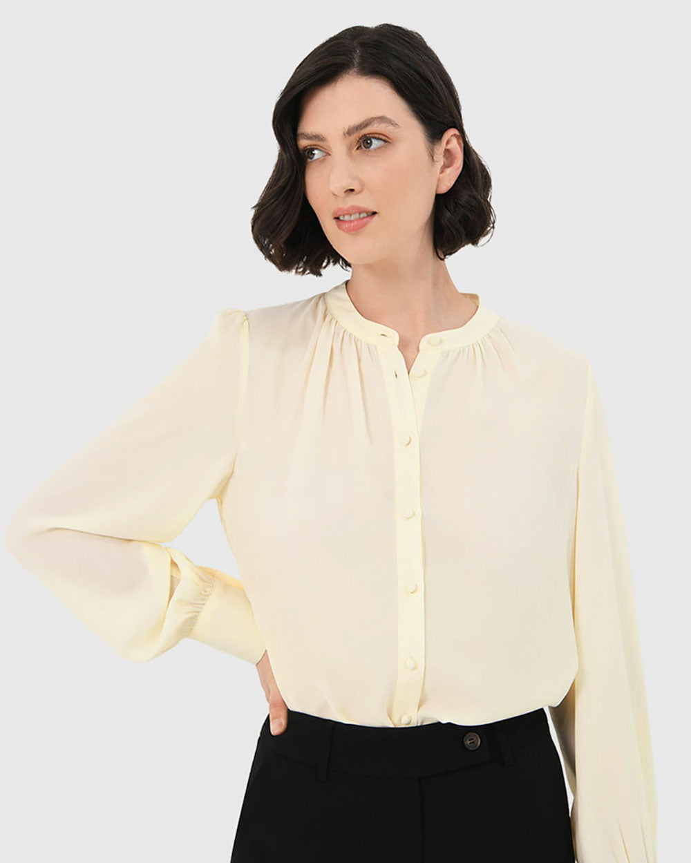 Amalfi Gathered Neck Blouse