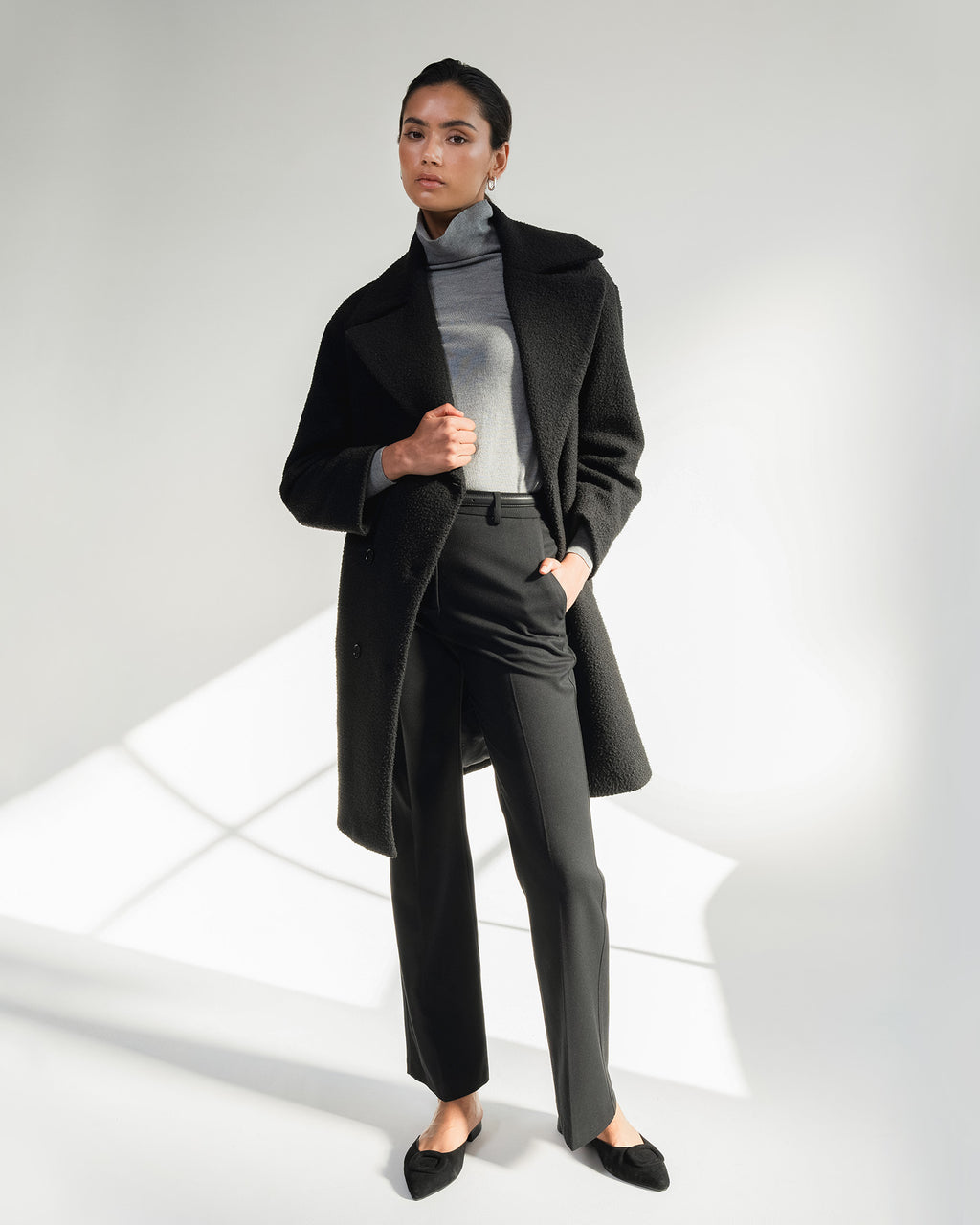 Zahra Boucle Yarn Coat