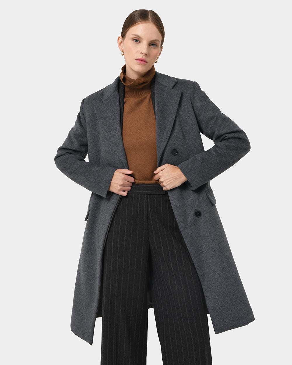 Sanvi Chesterfield Wool Coat